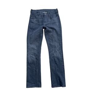 G-Raw Womens Noxer Dark Wash Straight Jeans Zip Detail Stretch Denim 27 x 30